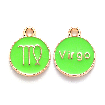 Alloy Enamel Pendants X-ENAM-S124-01A-06B-1