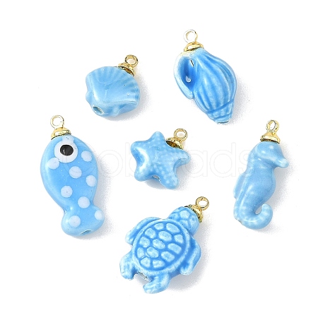Handmade Porcelain Pendants PALLOY-JF06054-1
