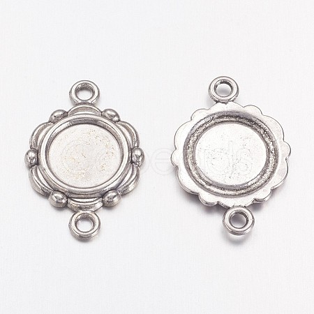 Tibetan Style Link Cabochon Bezel Settings LS-TIBEP-0578-S-FF-1