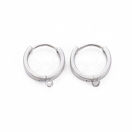 Brass Huggie Hoop Earring Findings KK-S364-158-1