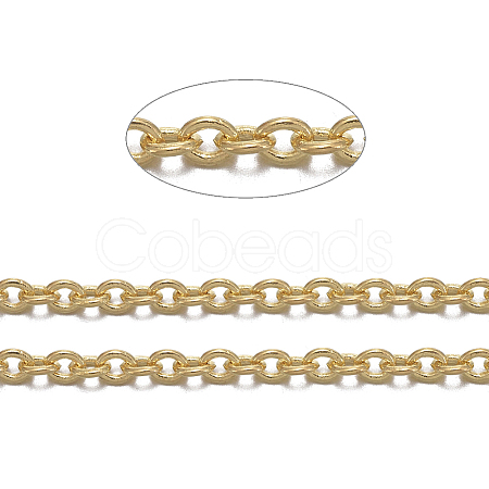 Brass Cable Chains X-CHC-034Y-G-NF-1