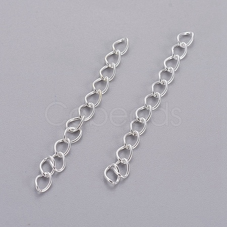 Iron Ends with Twist Chain Extension for Necklace Anklet Bracelet CH-CH017-S-5cm-1