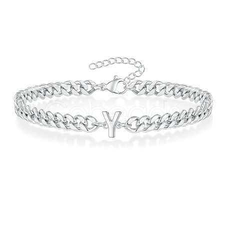 Letter 304 Stainless Steel Link Bracelets FS-WG7830E-49-1