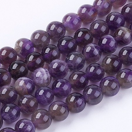Natural Chevron Amethyst Beads Strands G-S029-1