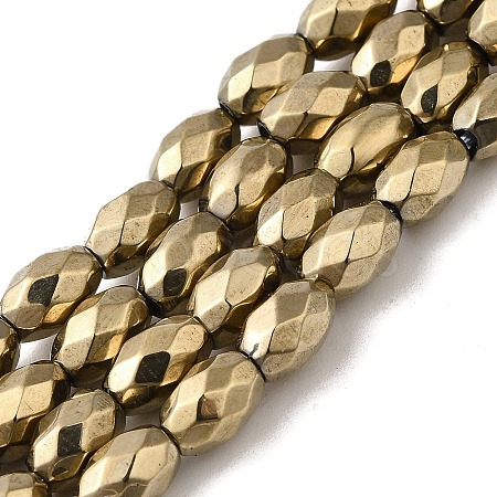 Electroplated Strong Magnetic Synthetic Hematite Beads Strands G-P518-02D-1