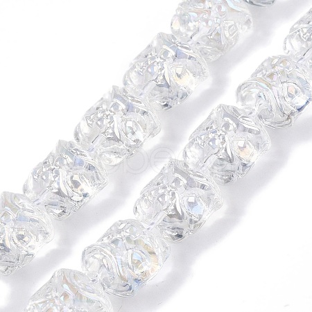 Transparent Electroplate Glass Beads Strands EGLA-N012-13-1