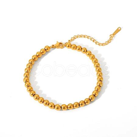 Stainless Steel Round Beaded Bracelets for Women LS-HY4237-1-1