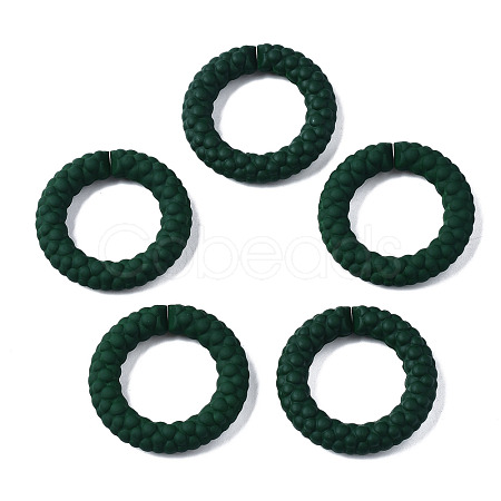 Spray Painted CCB Plastic Linking Rings CCB-Q091-010B-1