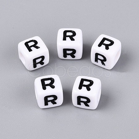 Opaque Acrylic Beads SACR-N020-04A-R-1