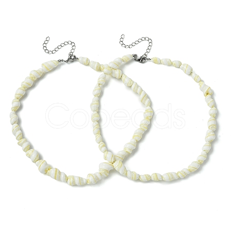 Natural Shell Beaded Necklaces for Women NJEW-JN05030-1