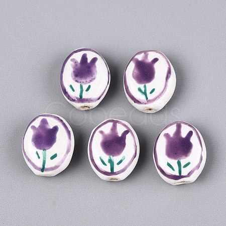 Handmade Porcelain Beads PORC-N013-10D-1