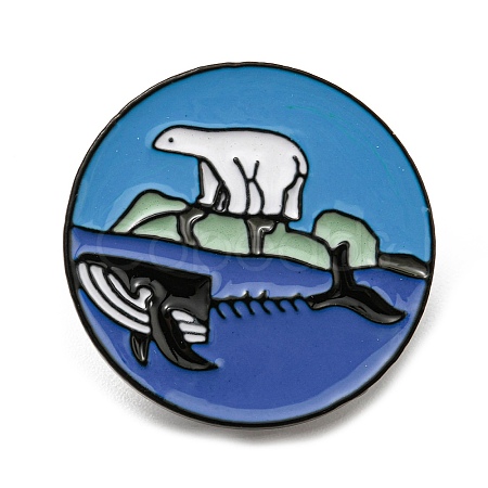 Marine Environment Protection Theme Enamel Pin JEWB-B008-01B-1