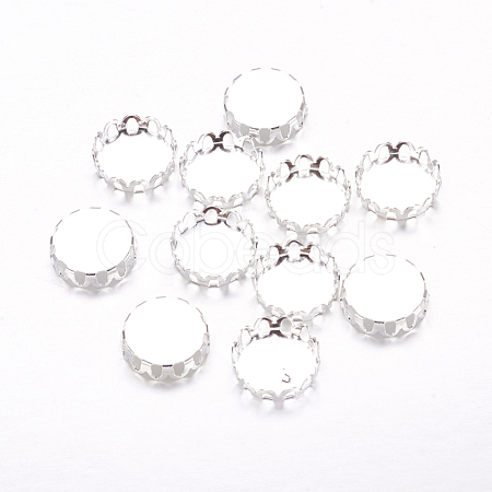 Brass Lace Edge Bezel Cups X-KK-C1764-3-S-NR-1