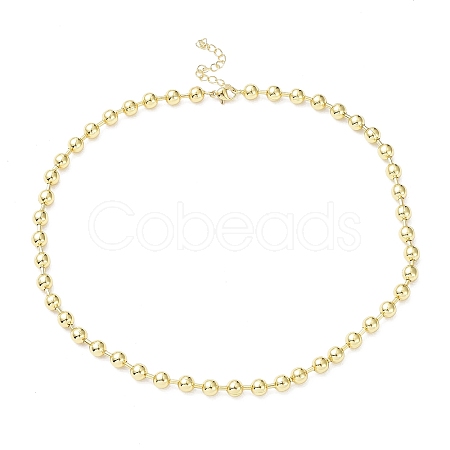 Rack Plating Brass Ball Chain Necklaces for Women NJEW-G102-01C-G-1
