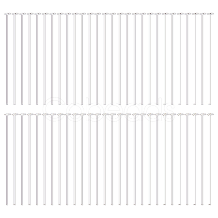 60Pcs 925 Sterling Silver Flat Head Pins STER-BC0002-17A-1