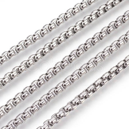 Tarnish Resistant 304 Stainless Steel Box Chains CHS-L017-07A-1