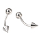 Non-Tarnish 316L Surgical Stainless Steel Eyebrow Ring, Curved Barbell with Ball and Pointed Ends, Piercing Jewelry, Stainless Steel Color, 16x4x4mm, Bar Length: 5/16"(8.5mm), Pin: 18 Gauge(1mm), about 12pcs/board