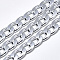 Aluminium Curb Chains, with Spool, Unwelded, Silver Color Plated, 13x9x2.5mm, about 16.4 Feet(5m)/roll