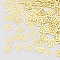 Brass Cabochons, Nail Art Decoration Accessories, Gift Box, Golden, 4x4x0.1mm, about 10000pcs/bag