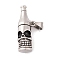 304 Stainless Steel Pendants, Skull Bottle Charm, Antique Silver, 44x17x14.5mm, Hole: 6.5x10mm