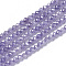 Cubic Zirconia Beads Strands, Faceted, Round, Medium Purple, 1.5~2x2mm, Hole: 0.2mm, about 178~186pcs/strand, 37~37.5cm