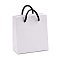 Rectangle Paper Bags, with Handles, for Gift Bags and Shopping Bags, White, 12x11x0.6cm