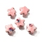 Handmade Porcelain Beads, Star, Pink, 13.5x15x7.5mm, Hole: 2mm