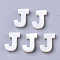 Freshwater Shell Beads, Top Drilled Beads, Letter.J, 10x6.5x3mm, Hole: 0.8mm