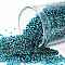 TOHO Round Seed Beads, Japanese Seed Beads, (27BD) Silver Lined Teal, 15/0, 1.5mm, Hole: 0.7mm, about 15000pcs/50g