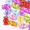 Transparent Acrylic Shank Buttons, Candy, Mixed Color, 17x29.5x10.5mm, Hole: 2.5mm, about 197pcs/500g