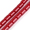 Opaque Resin Beads Strands, Column, Red, 7x5mm, Hole: 1mm, about 59pcs/strand, 16.14 inch(41cm)