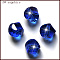 K9 Glass, Imitation Austrian Crystal Beads, Grade AAA, Faceted, Polygon, Blue, 6mm, Hole: 0.7~0.9mm