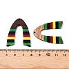 Jamaican Colour Epoxy Resin & Walnut Wood Pendants RESI-N039-122Q-3