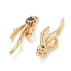 Brass Micro Pave Cubic Zirconia Pendants KK-A281-21G-03-2