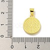 Rack Plating Brass Pave Nature Shell Cross Pendants X-KK-C074-34G-3