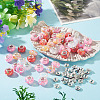 50Pcs 5 Colors Transparent Resin Rondelle European Beads RESI-TA0005-63B-5
