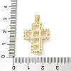 Brass Pave Cubic Zirconia Pendants CU-CBA03AF-17G-04-3
