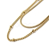 304 Stainless Steel Double-Layer Necklace LS-NJEW-Q321-01G-3