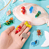 8Pcs 8 Styles Handmade Lampwork Pendants LAMP-TA0001-98-6