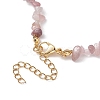 Natural Rose Quartz Chip Beaded Necklace NJEW-JN04616-13-5