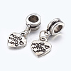 15Pcs Men Valentines Day Gift Ideas Alloy European Dangle Charms MPDL-ZF0001-05-1