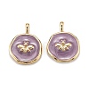 Brass Enamel Pendants LS-KK-A155-02G-1