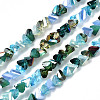 Electroplate Glass Beads Strands X-EGLA-N002-06C-1