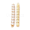 Brass Clear Round Cubic Zirconia Links Connectors ZIRC-G170-23A-G-2