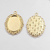 Zinc Alloy Pendant Settings for Cabochon & Rhinestone PALLOY-A15257-G-NR-3