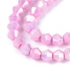 Anti-Tarnish Electroplate Bicone Glass Beads Strands EGLA-T021-4mm-16-12-3