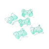 Transparent Spray Painted Glass Beads GLAA-I050-11F-1