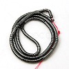 Non-magnetic Synthetic Hematite Beads Strands G-E165-3x1mm-1-2