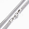 Non-Tarnish 304 Stainless Steel Snake Chain Necklaces NJEW-F248-01C-P-2
