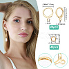 Brass Huggie Hoop Earring Findings with Brass Open Jump Rings FIND-CN0001-73B-2